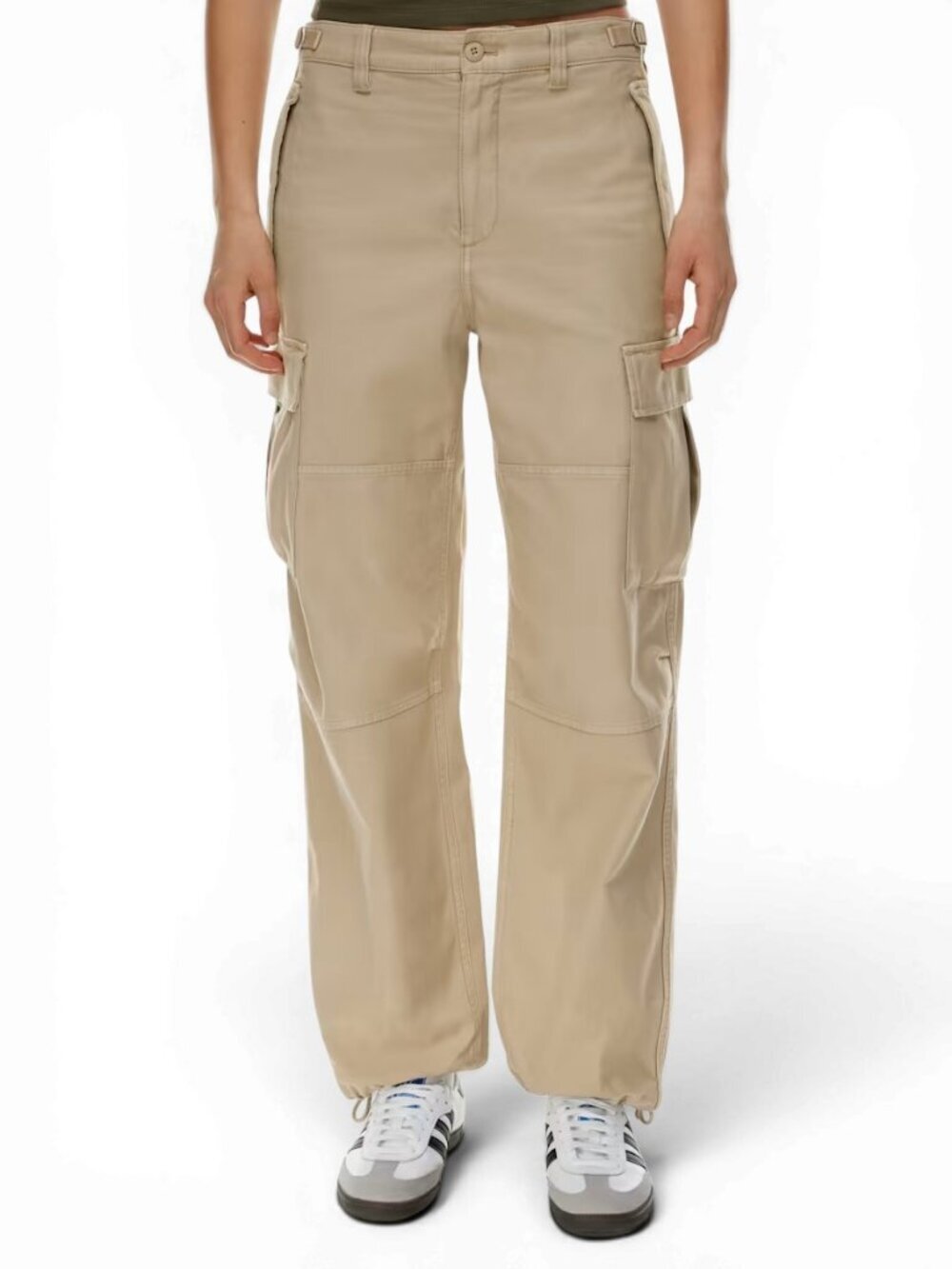 TNA ARITZIA Beige Supply Cargo Pants Utility Relaxed Fit size 4